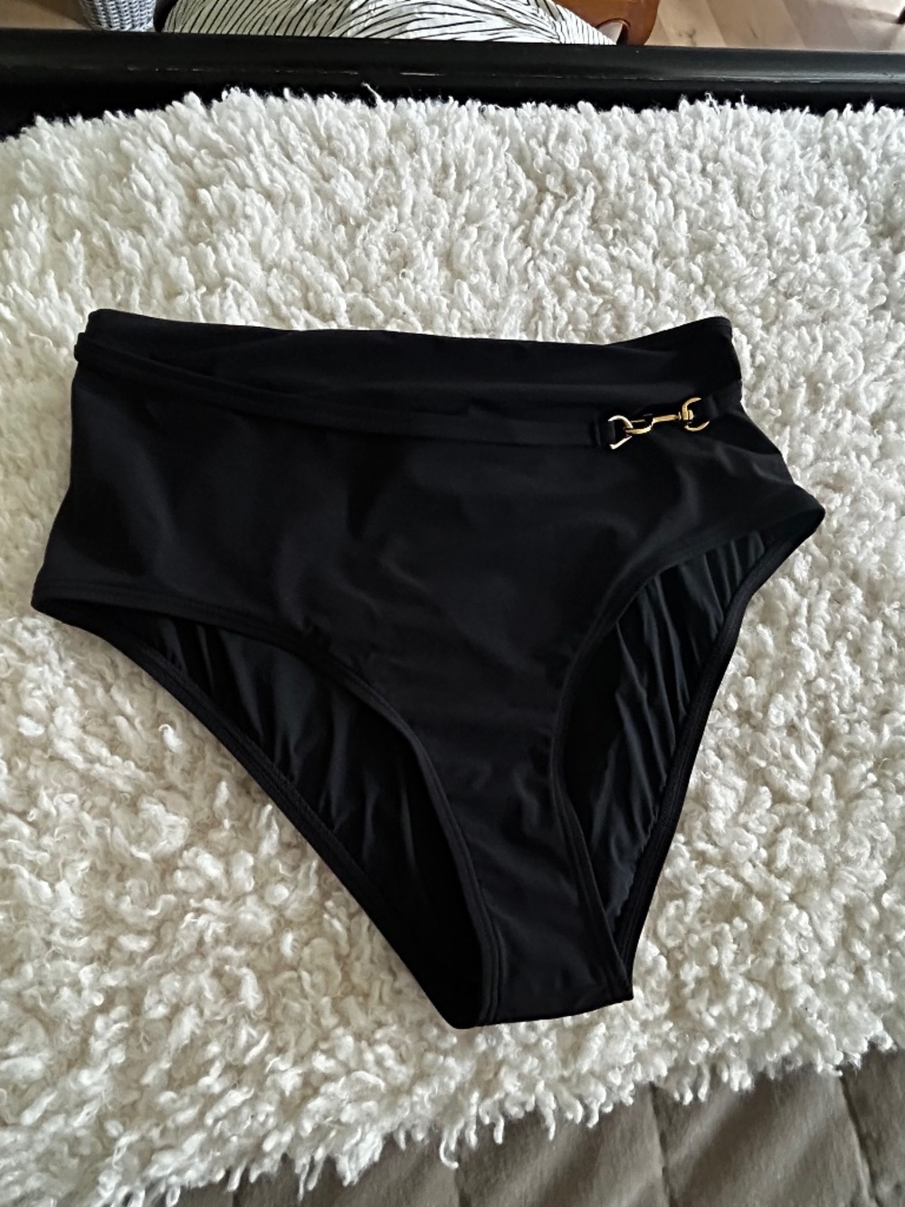 TORY BURCH BLACK WOMEN'S BIKINI BOTTOM SMALL S